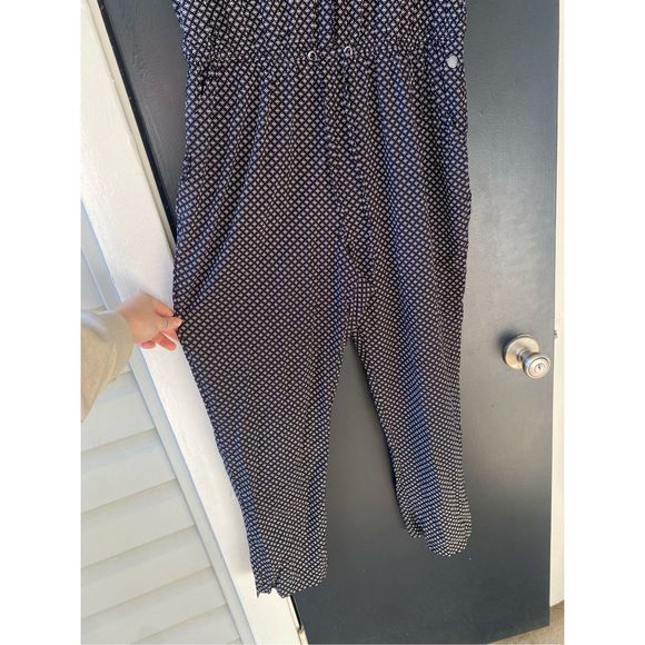 Gina Collective Black White Italian Sleeveless Jumpsuit, Size EU 42 US Large - Picture 5 of 13